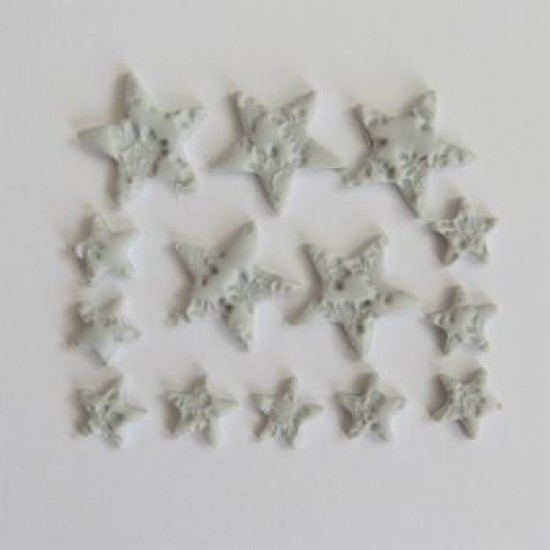 Collection grise- fimo étoiles gris pâle